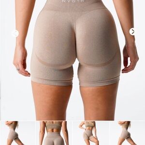 Nvgtn light brown contour shorts never worn brand new size medium beige seamless